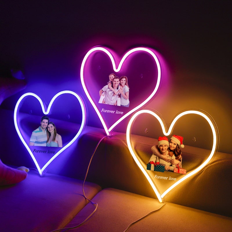 Lampe au néon d'amour LED photo personnalisée