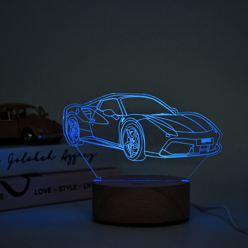 Veilleuse personnalisée pour voiture de sport, Veilleuse LED