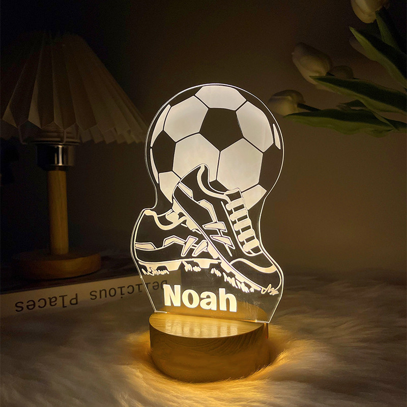 Lampe Ballon Foot Personnalisée - Lampe Veilleuse Ballon Football  Personnalisée - Lampe Led Ballon Foot