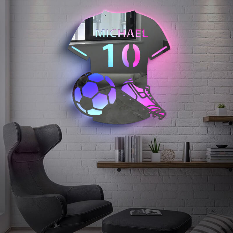 Lampe LED Miroir OM Olympique de Marseille, cadeau football