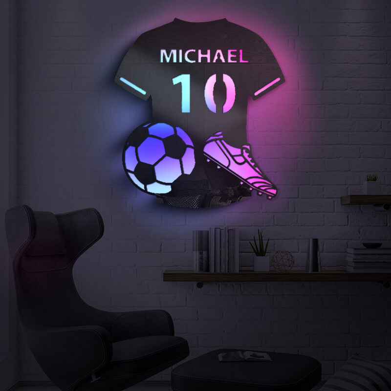 Lampe Ballon Foot Personnalisée - Lampe Veilleuse Ballon Football