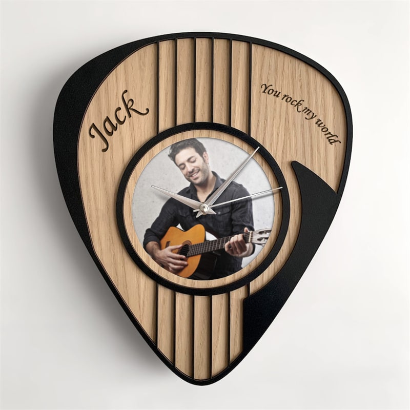 Médiator de guitare en bois personnalisable pour amateur de guitare